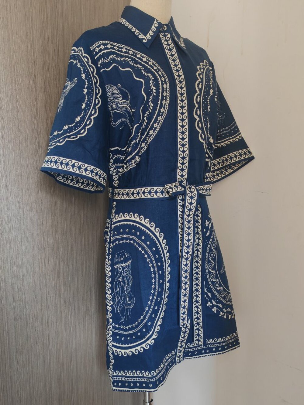 Alemaizosena floral pattern dark blue dress - Picture 3 of 11